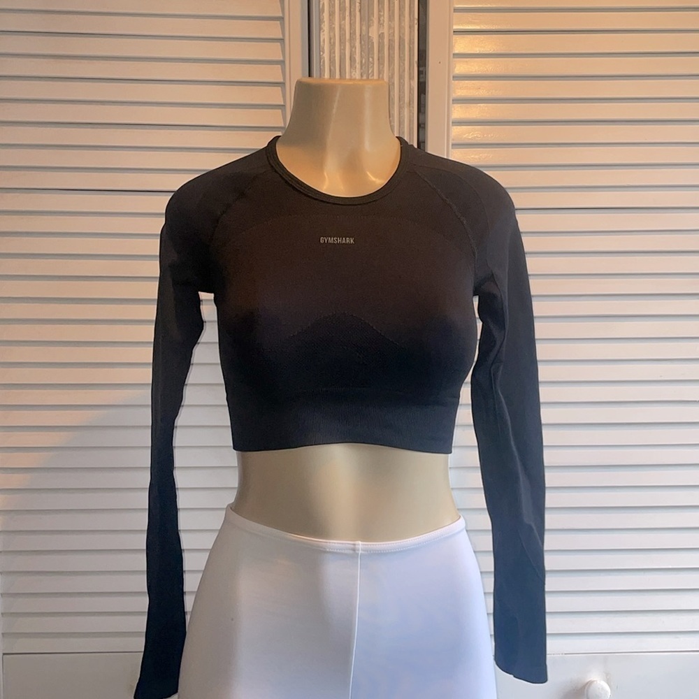 Gymshark FLEX SPORTS LONG SLEEVE CROP TOP size Small. - Picture 5 of 9